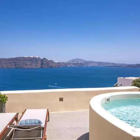 Elegant Santorini Aloia Private Hot Tub Air Conditioning Villa