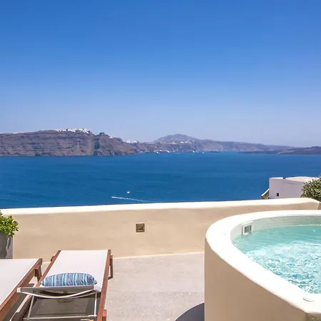 Elegant Santorini Aloia Private Hot Tub Air Conditioning Villa Ía