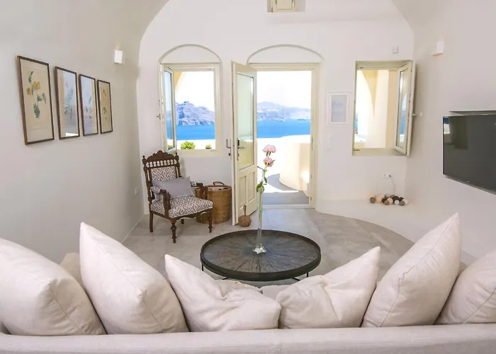 Elegant Santorini Aloia Private Hot Tub Air Conditioning ヴィラ *