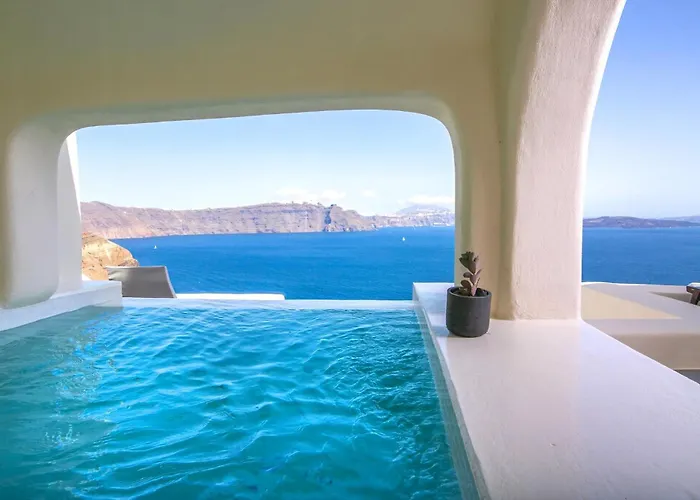 ヴィラ Elegant Santorini Aloia Private Hot Tub Air Conditioning *