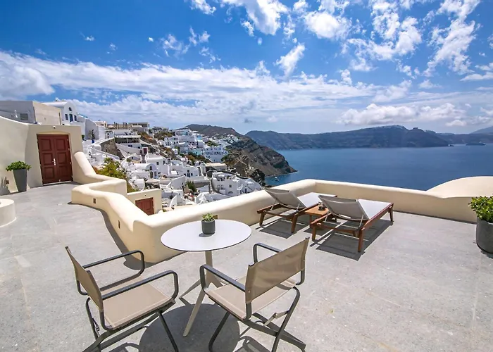 Elegant Santorini Aloia Private Hot Tub Air Conditioning イア